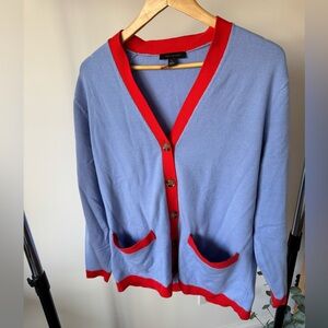 Ann Taylor Tipped Boyfriend Cardigan